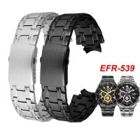 Solid Stainless Steel Watch Strap for Casio EDIFICE EFR-539 5345 Wrist Band Men Matte Metal Replacement Bracelet Accessories