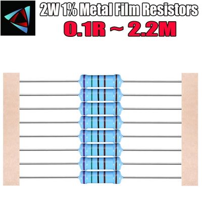 10pcs 2W Metal film resistor 1 0.1R 2.2M 0.1 0.15 0.18 0.22 0.24 0.27 0.3 0.33 0.36 0.39 0.43 0.47 0.56 0.68 0.75 0.82 1M ohm