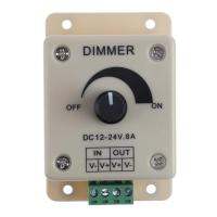 【จัดส่งฟรี】 LED Dimmer 12-24V 8Aปรับความสว่างอุปกรณ์ควบคุมสีเดียว