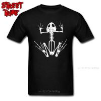 Geek T-Shirt Men Frog Skeleton T Shirt Printed For Male Black White Novelty Designer Tshirt Summer New Skull Top Tee Street Wear 【Size S-4XL-5XL-6XL】