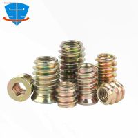 ▽◘☎ 10pcs M6 M8 M10 Steel Metal Hexagon Hex Socket Drive Head Embedded Insert Nut E-Nut for Wood Furniture Inside and Outside Thread