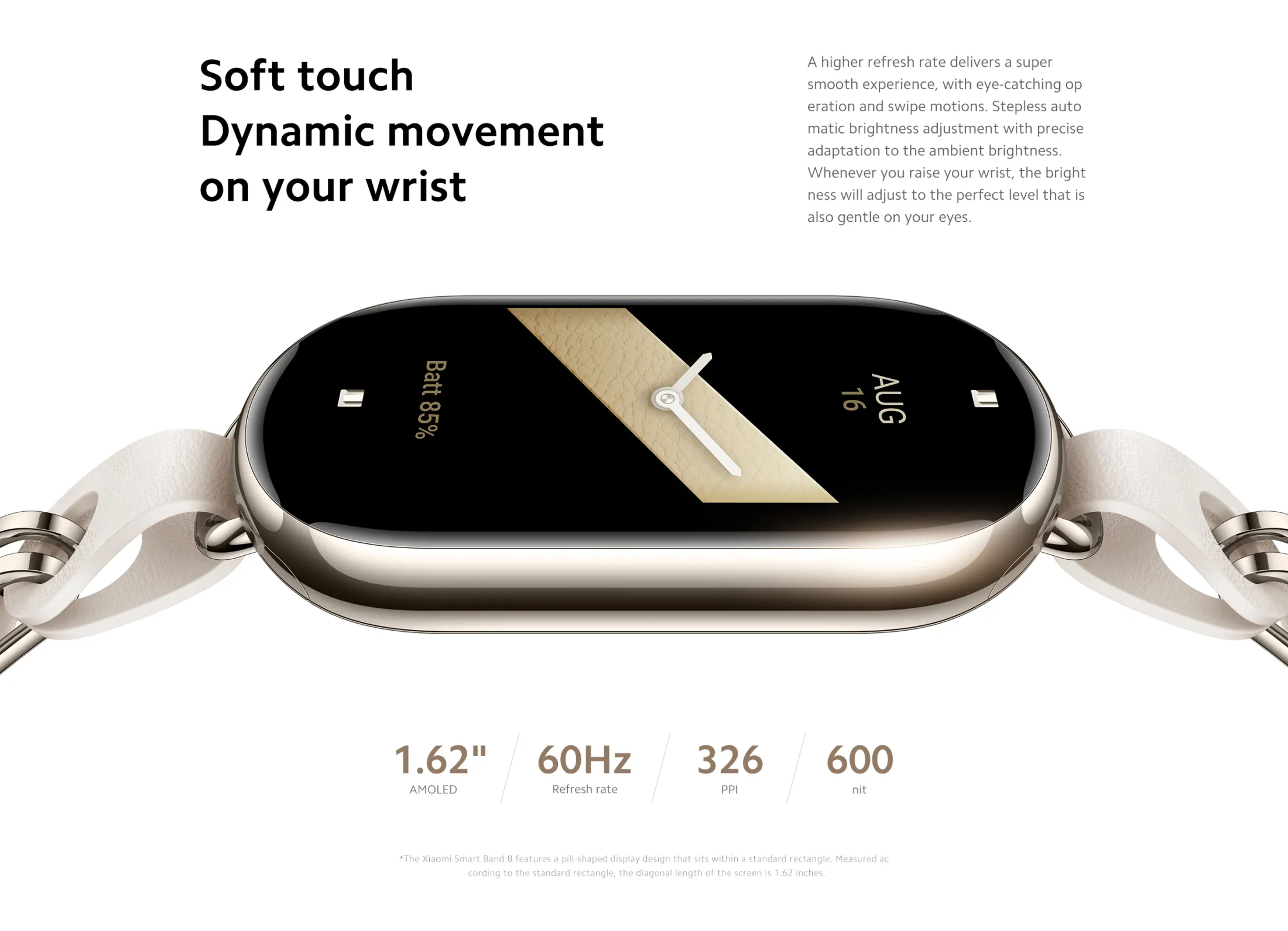 Xiaomi Smart Band 8 Champagne Gold