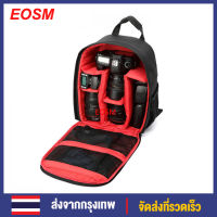 EOSM จัดส่งภายใน 24 ชั่วโมง DSLR Camera backpack เป้ใส่กล้องถ่ายรูปกล้องกันน้ำกระเป๋าจัดระเบียบปรับเบาะสำหรับกล้อง DSLR Universal กันน้ำกระเป๋าสะพายกล้องดิจิตอล Red แดง