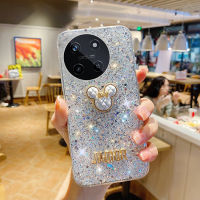 KOSLAM เคสโทรศัพท์แผ่นสะท้อนแสงหลากสีลายมิคกี้ชุบด้วยไฟฟ้าสำหรับ Realme 11 4G 5G 11X 11 Pro 11 Pro + C51 OPPO A38 4G A58 4G A78 4G ปลอกโทรศัพท์มือถือนุ่มสไตล์ใหม่มีในสต็อก