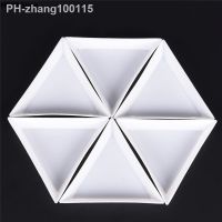 10pcs/lot Environmental PP Triangle Plate For Jewelry Beads Organizer Plastic Tray Packaging White Containers For Beads Display