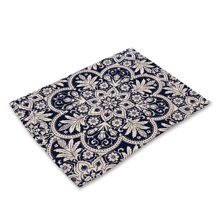 cw-mandala-placemat-table-countertop-protector-resistant-drink-coasters-dining-dish