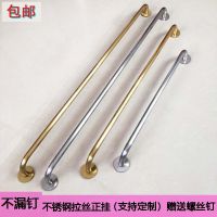 [COD] Clothing store display stainless steel wire drawing positive hanging clothes hanger on the wall rod men and womens gold