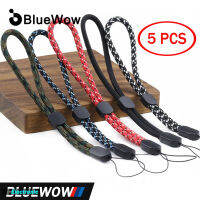 BlueWow S15【5Pcs 】Nylon เชือกเส้นเล็กปรับ U Disk สายคล้องสั้นหนาโทรศัพท์มือถือสายคล้องข้อมือ Anti-Lost สลิงขายส่ง