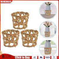 HOMEMAXS [Sale] 3 Pcs Kettle Cover Straw Cup Sleeves Cup Sleeve Carrier Grass Bottle Sleeves Woven Cup Sleeve Rustic Decor Rustic Candle Holder Cup Holder