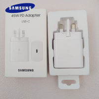 Original Samsung 45W UK Super Fast Charger สำหรับ Galaxy S22 S23 Ultra S21 S20 FE หมายเหตุ20 Ultra 10 A54 USB Type C Fast Charge