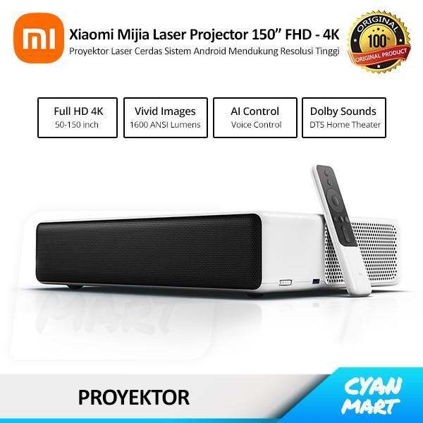 PROYEKTOR XIAOMI MIJIA LASER PROJECTOR 150" SMART ANDROID FHD 4K ...