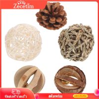 Zecetim 5pcs กระต่ายโมลาร์ของเล่นกระต่ายลูกฟันกรามหนูแฮมสเตอร์กรงตกแต่งหนูแฮมสเตอร์ฟันของเล่นบดของเล่น