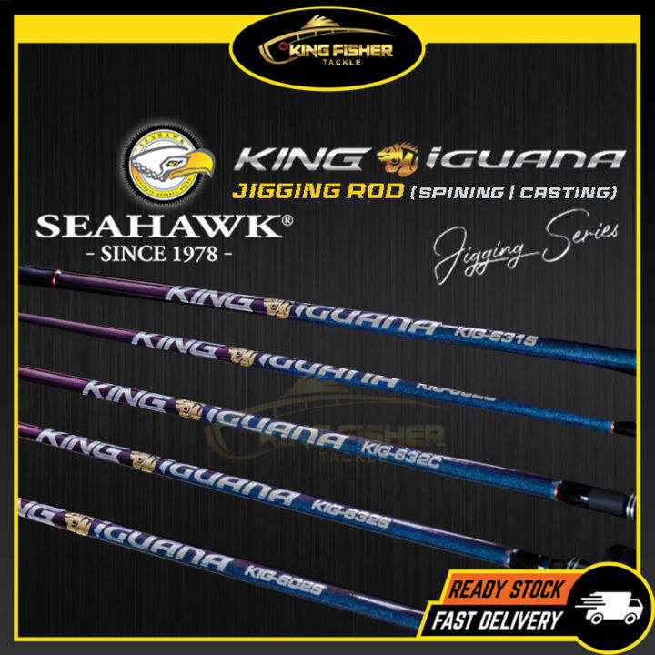 KFT SEAHAWK King Iguana Solid Carbon Jigging Spinning Casting Rod Joran