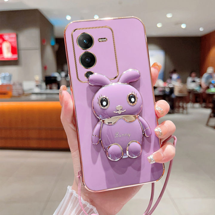 เคสนิ่มสำหรับ-vivox9เคส-x9เคส-vivo-x9การ์ตูนรูปกระต่ายกันกระแทกที่เคสโทรศัพท์โทรศัพท์ชุบด้วยซิลิโคน