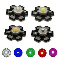 【New-store】 kgcwmw 10ชิ้น1W 3W พลังสูง LED สเปกตรัมสีขาวอบอุ่นสีฟ้าสีเขียวแดงเข้มสีแดงเข้ม660nm รอยัลบลู UV กับดาวสีดำ20มม.