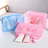 Waterproof Cosmetic Bag PVC Cosmetic Pouch Clear Makeup Organizer Travel Toiletry Bag Portable Portable Cosmetic Pouch Transparent Waterproof Bathing Bag