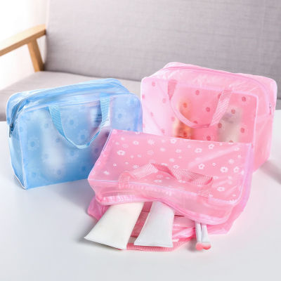 Waterproof Cosmetic Bag Portable PVC Cosmetic Pouch Make Up Easy Carry Organiser Waterproof Toiletry Bathing Bag