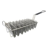 Taco Basket for 8 6-Inch Shells, Deep Fryer Taco Holder Basket, Commercial Heavy-Duty Taco Fry Basket with Grip Handle