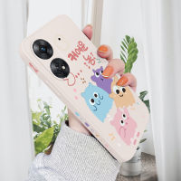 เคส PMP สำหรับ OPPO Reno8 T Oppo Reno8 T 5G เคสโทรศัพท์ดีไซน์ข้างดีไซน์รูปการ์ตูนครอบครัวมอนสเตอร์ขอบสี่เหลี่ยมคลุมทั้งหมดของเหลวปลอกซิลิโคนเคสป้องกันกล้อง