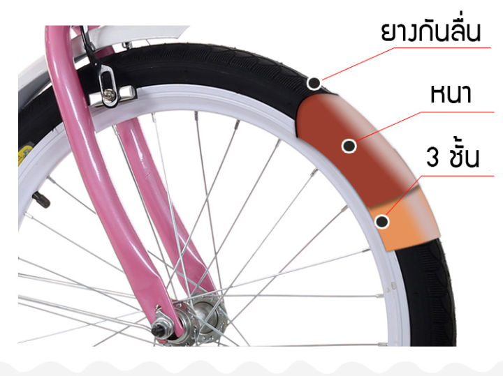 ประกอบฟรี-จักรยานพับได้-3-เบาะ-ขนาด-20-นิ้ว-มีที่นั่งสำหรับเด็กด้านหน้า-เฟรมเหล็ก-hi-ten-ใช้ได้ทั้งครอบครัว-พกพาง่าย-สะดวก