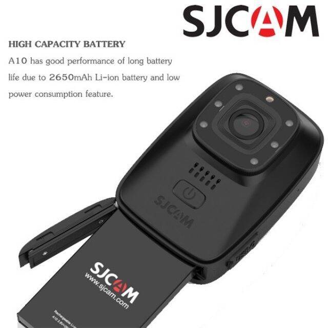 sjcam-a10-body-cam-กล้องสำหรับตำรวจ-portable-law-enforcement-camera-wearable-ir-cut-b-w-switch-night-vision-laser-lamp-infrared-action-cam-2650mah-battery-x-camera-กล้องแอคชั่น-กล้องถ่ายวีดีโอ-กลางคืน