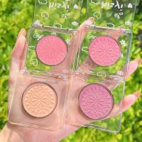 12PCS น่ารัก Blush Palette Natural Cheek Tint Cheek Rouge แต่งหน้าหญิง Blusher Face Contouring 4สีเครื่องสำอาง