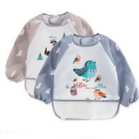 Xiu1Cartoon Bibs ทารกเด็กวัยหัดเดินกันน้ำแขนยาวให้อาหารผ้ากันเปื้อนผ้ากันเปื้อนที่มีกระเป๋าทารกชายหญิงเรอผ้าผ้าพันคอผ้ากันเปื้อน Scarfc12-58