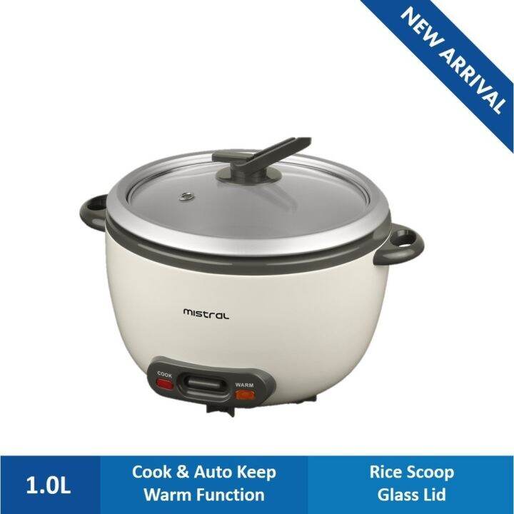 Mistral MRC10D Rice Cooker (1.0L) Lazada