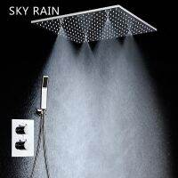 SKY RAIN Concealed Ceiling Mounted Bathroom Rainfall Mist Spray Shower Head Faucet System Set