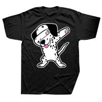 Funny Dalmatian Dabbing Dab Dog Dance T Shirts Graphic Cotton Streetwear Short Sleeve Birthday Gifts T-shirt Mens Clothing