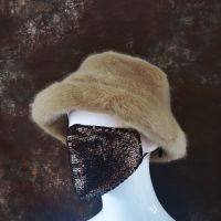 【CW】 Hats Fashion Warm Faux Fur Panama Men Outdoor Print Thicken Caps