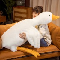 190CM Giant Simulation Duck Plush Toy Soft Huggable Pillow Stuffed Giant Goose Cuddly Swan Baby Doll For Kids Girl Birthday Gift