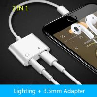 Mobile phone 2 in 1 Splitter For Lightning Audio Charging Adapter For iPhone 7 8 Plus/X Headphone Splitter Adapter Converter Adapters