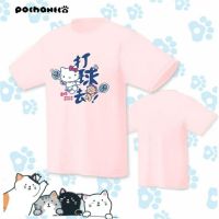 ใหม่ เสื้อยืดแขนสั้น พิมพ์ลาย HELLOKITTY PLAY Badminton 2023