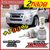 [1คู่] หลอดไฟหน้า ISUZU DMAX LED C6 รุ่นใหม่ ดีแม็ก สว่างขึ้น+700% แสงไกล กันน้ำ แสงสีขาว 6000K