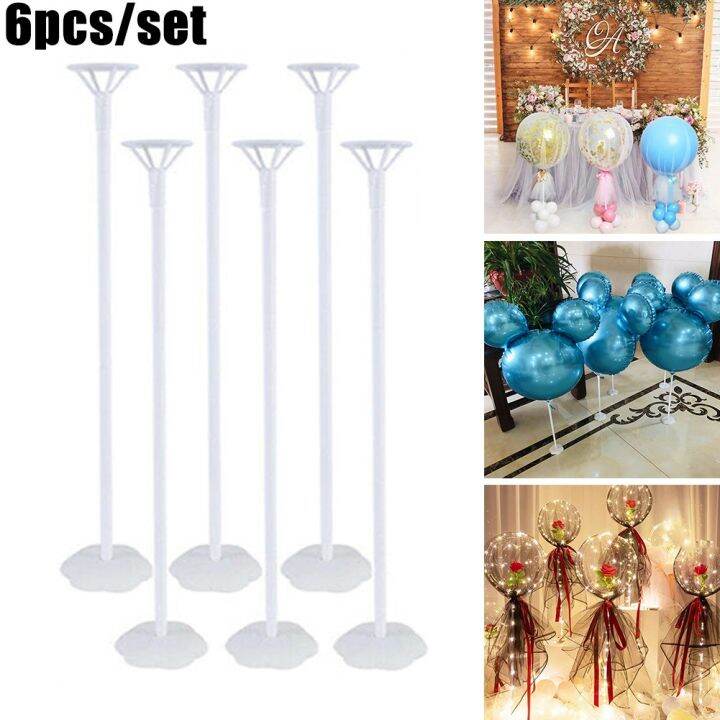 6Pcs Table Balloon Stand Holder Balloons Stick Floating Baloon