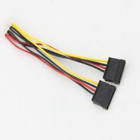 【NEW】 Smart Automation 2019 4Pin คอมพิวเตอร์ IDE Molex ถึง2 Serial ATA SATA Y Splitter ฮาร์ดไดรฟ์สายเคเบิล F822