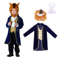 Beauty and the Beast Cosplay Anime Halloween Costumes Kids Fancy Dress Purim Carnival Lion Fursuit Disguise Masquerade Clothes