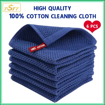 6pcs 100% Cotton Kitchen Towel Absorbent Dish Towels Cleaning