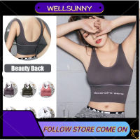 Wellsunny เสื้อกั๊ก Bra Olahraga Seamless ไร้สายขนาดพิเศษกลับหลังตัวยูดัน,40-70กก. เสื้อกล้ามชุดชั้นในใส่วิ่งฟิตเนสโยคะ