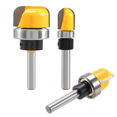 3Pcs 1/4 Inch Shank Bowl and Tray Router Bit, Bowl &amp; Tray Template Router Bit Set with Ball Bearing