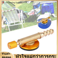 【ของต้องซื้อ】 Burners Switching Valve ทองเหลืองอะแดปเตอร์เติมแก๊สความปลอดภัยหัวเตาวาล์วสลับสำหรับ Camping กลางแจ้ง