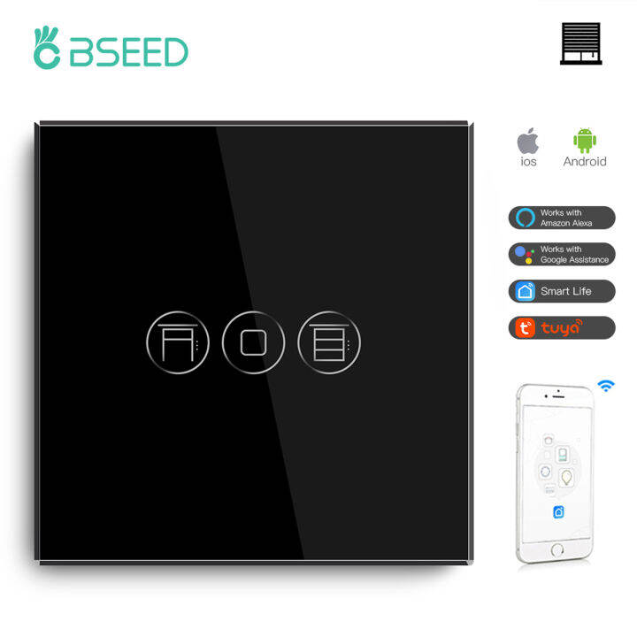 bseed-wireless-wifi-roller-shutter-switch-single-smart-blind-touch-sensor-switch-assistant-alexa-tuya-smart-life-app