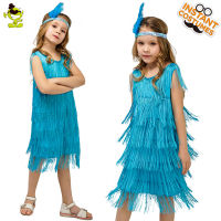 BHShop Kids Girl Vintage Latin Dance Show Costume Tassel Skirt Dance Girls Party Tassel Stage Show Costume