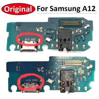 ต้นฉบับสําหรับ Samsung Galaxy A12 A125 A127 พอร์ตชาร์จ USB ไมโครโฟนไมโครโฟน Dock Connector Board Flex Cable Repair Parts