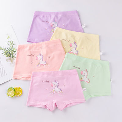 6pcs Random Unicorn Girls Kids Cartoon Panties Boxers Underpants Cartoon Soft Boxer Briefs Girls Underwear Briefs