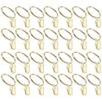 40PCS Curtain Rings with Clips, Strong Drapery Clips Hooks on Tension Rod Bracket, 1.26 Inch Interior Diameter