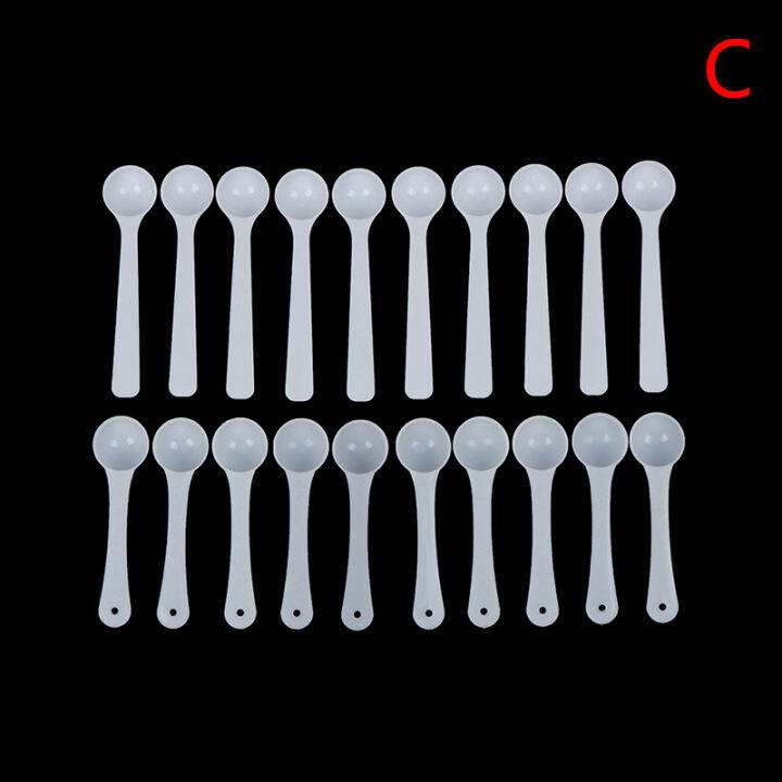 20PCS/lot 1g Professional Plastic 1 Gram Scoops/Spoons For Food/Milk