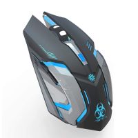 Wireless Gaming Mouse Silent LED 2.4G Optical Rechargeable Computer 3 DPI 6 Button Auto Sleep for MAC Win11 Laptop PC Notebook Basic Mice