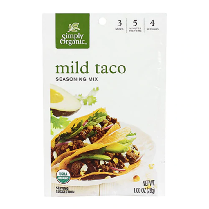 Simply Organic Mild Taco Seasoning Mix 28g Lazada Ph 2325